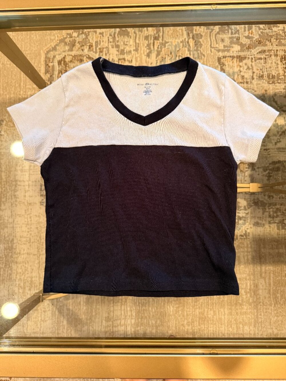 Brandy Melville Colorblock Cropped Tee